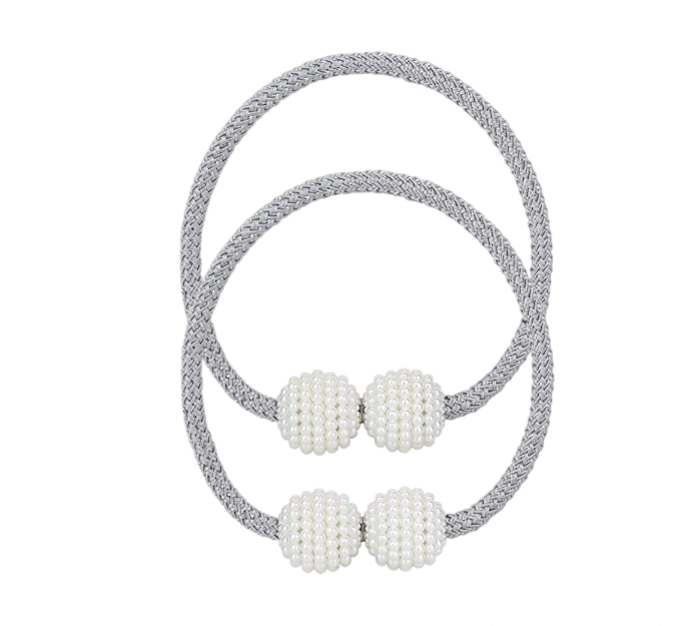 SMTE - Pack Of 2 Pearl Magnetic End Tie Backs