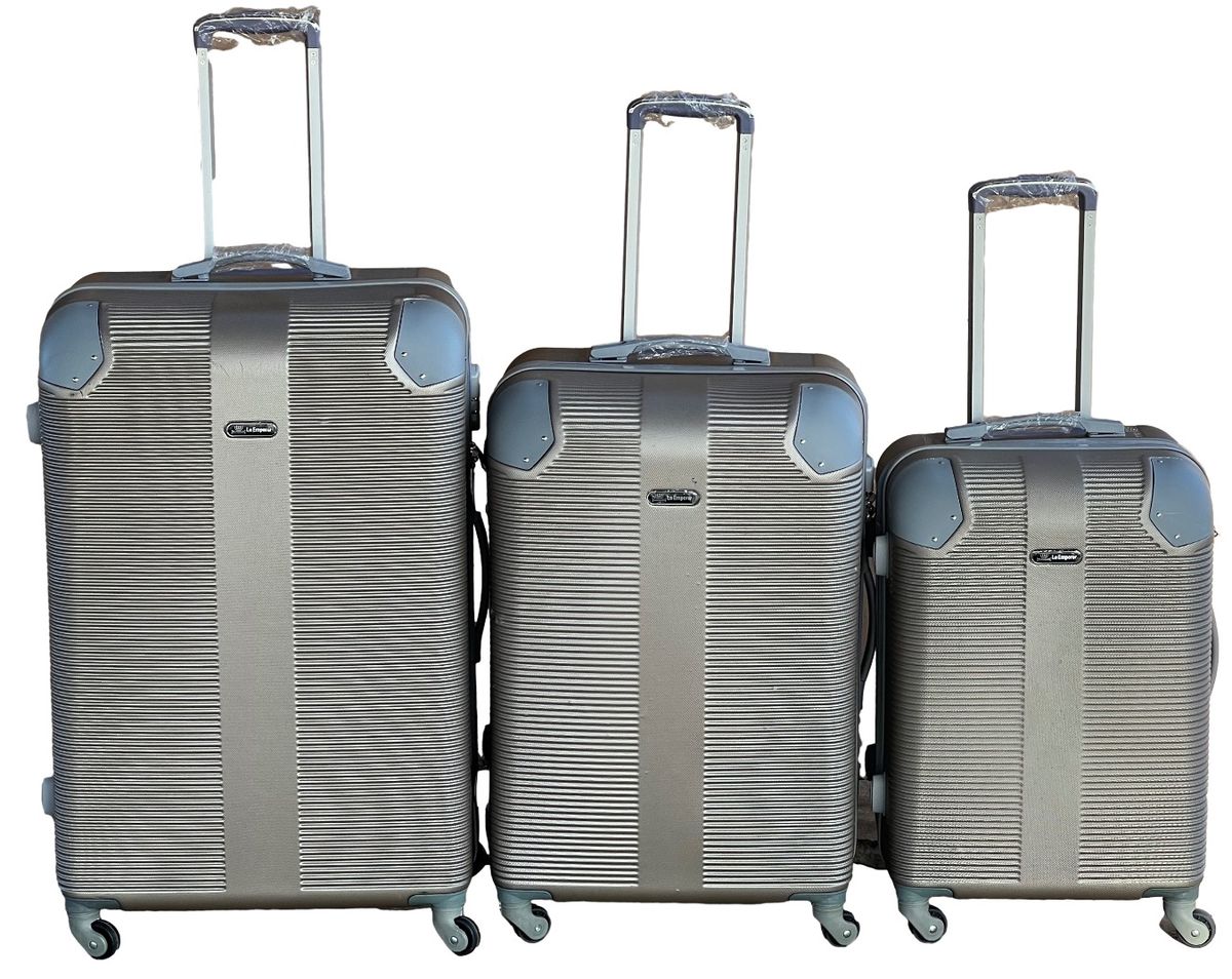 SMTE - Le Emporer3 Piece Luggage SetLight Weight SuitcaseGold