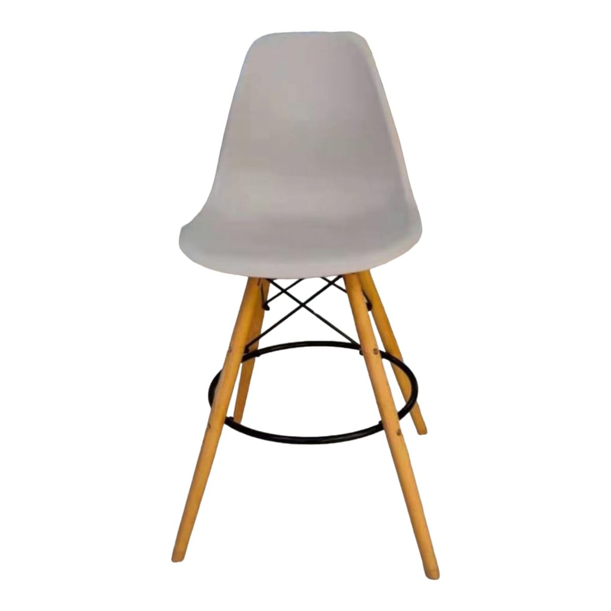 SMTE - Padded Seat Wooden Leg Dining ChairsWhite