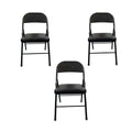 SMTE - Foldable Outdoor Chairs3 PackBlack