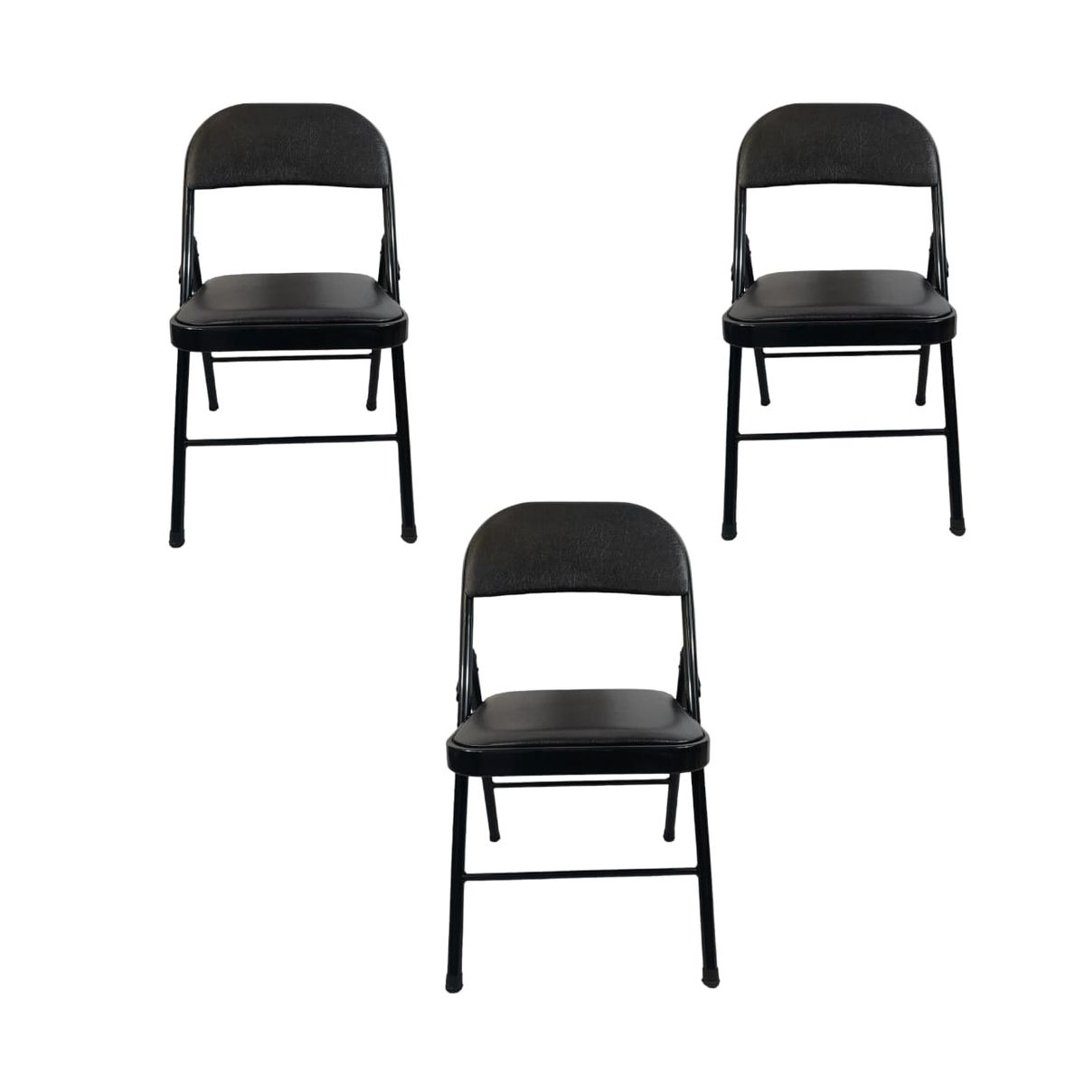 SMTE - Foldable Outdoor Chairs3 PackBlack