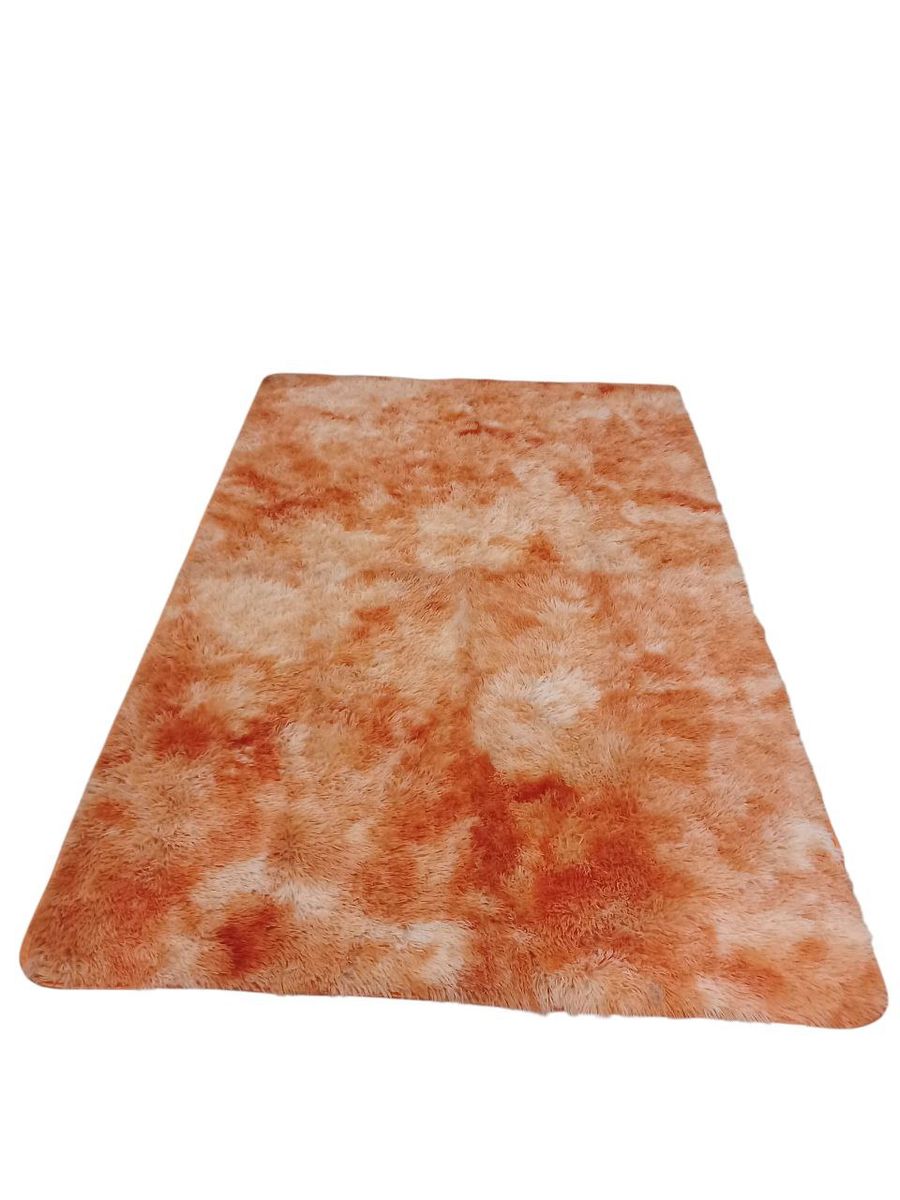SMTE - Fluffy Shaggy Foldable CarpetSoft Area Rug (9 Colours Available)Orange