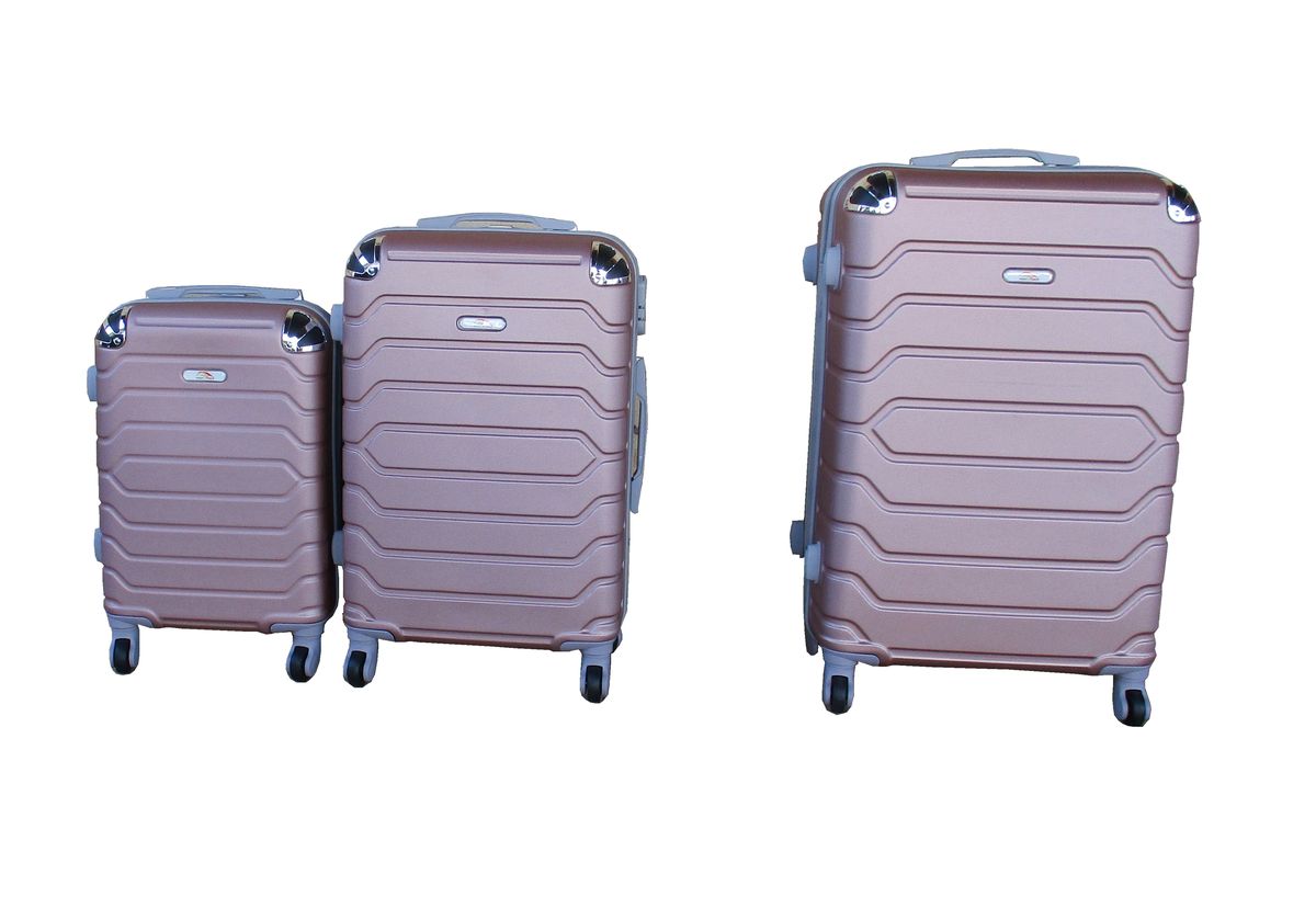 SMTE - 3 Piece Luggage Set 26" 22" 18" - Rose Gold