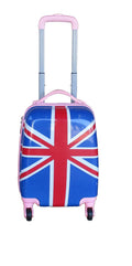 SMTE - Kiddies Cartoon Hand Luggage Kids School Bag Suitcase for ChildrenRed/Blue/White