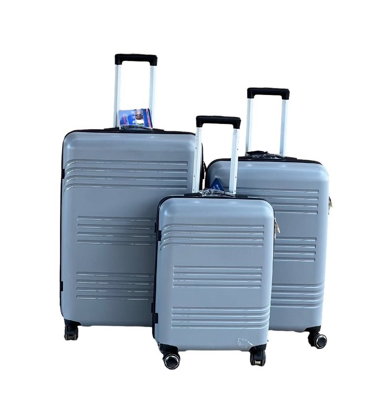 SMTE - Le Emporer 3-Piece Suitcase Set - Unbreakable PP Material Luggage - Grey