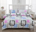 SMTE - High-Quality Fabric Design Duver Cover Set - Queen