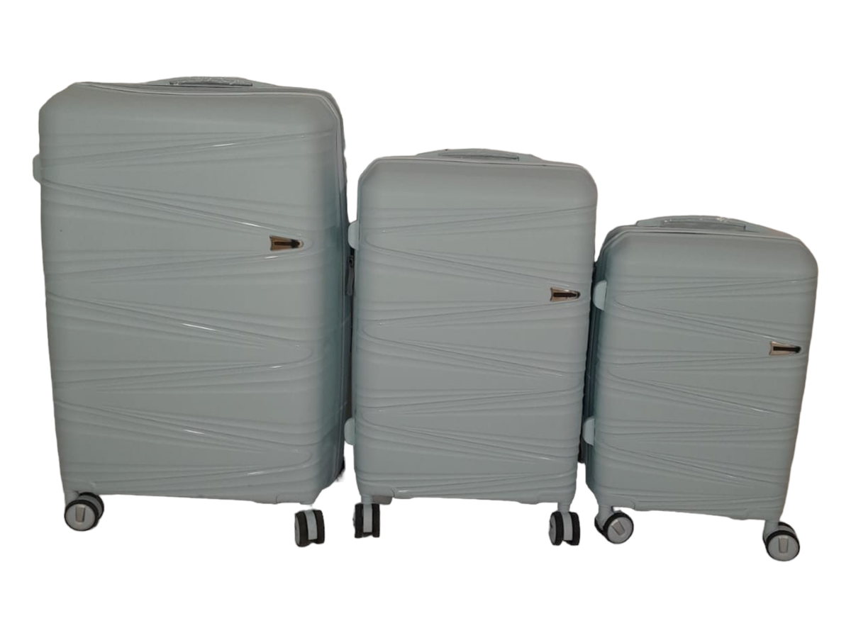 SMTE -  Acesa Hard Shell Elite UBS Suitcase Set 3 Piece - Green