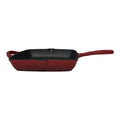 SMTE - Sastro - 1 Pieces Quality 25cm Cast Iron Grill Pan Sage - Red