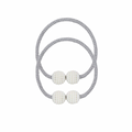 SMTE - Set of 2 Magnetic Curtain Tiebacks - Silver
