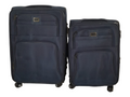 SMTE - Trolley 2 Piece Travel Luggage Spinner -Fabric - Black