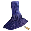 SMTE - Compact Travel Fleece Blankets 180 x210cm + KeyringPurple