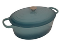 SMTE -  Oval Cast Iron Casserole - 43cm x 13Cm- Nectar -Blue