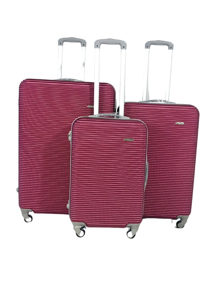 SMTE - Begin Again 3Piece ABS Luggage SetHard ShellPurple