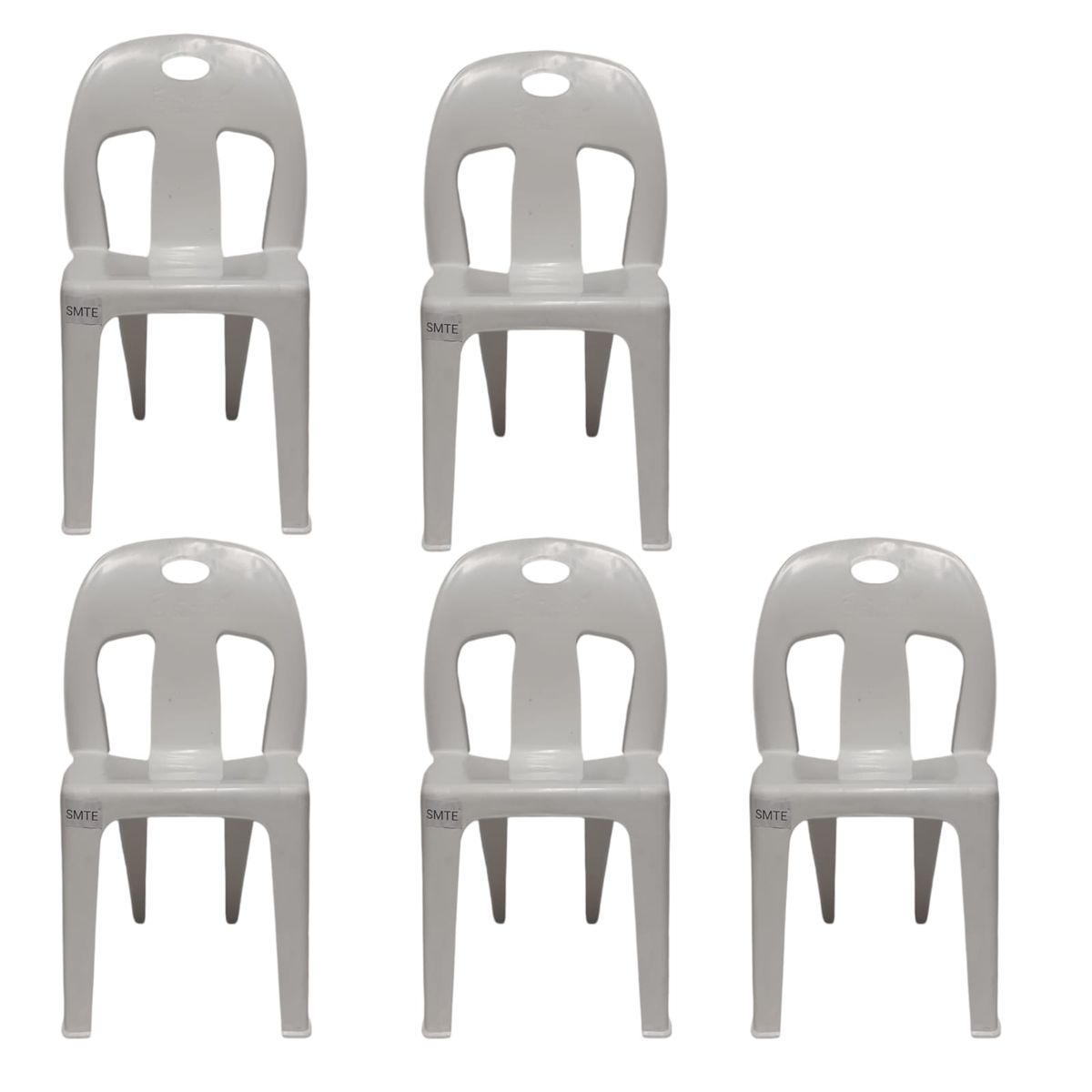 SMTE - Party Plastic Chair Set Of 5White