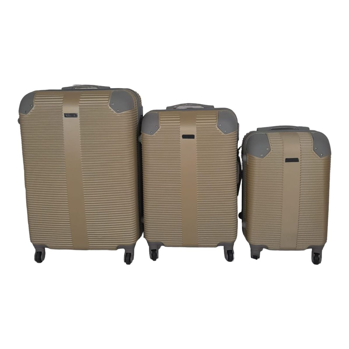 SMTE -  Quad Wheel Quality Travel Ware-3 Piece luggage Set - Protected - Yellow