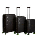 SMTE - 3Piece ABS Luggage SetHardShell, Lock, Spinner WheelsBlack