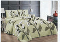 SMTE - Bedspread Set 5 Piece Microfiber - F14 - D9 - (Green) - Double