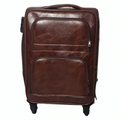 SMTE - 2 Piece Leather Suitcase SetDark Brown