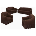 SMTE - 4 Piece High Elastic Universal Sofa covers - Brown