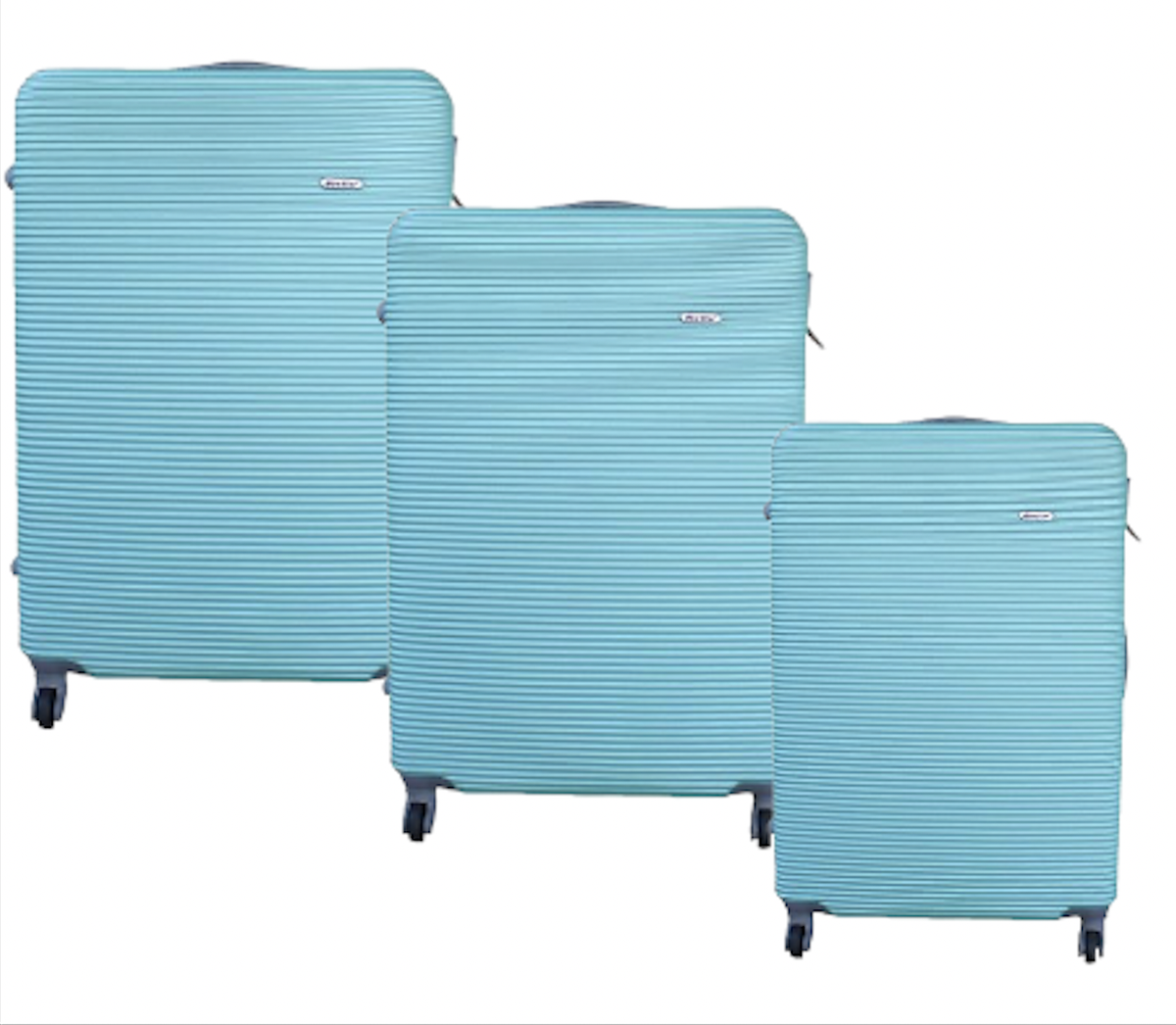 SMTE - Daska Hard Outer Shell Travel Luggage Set - 3 Piece - Sky Blue