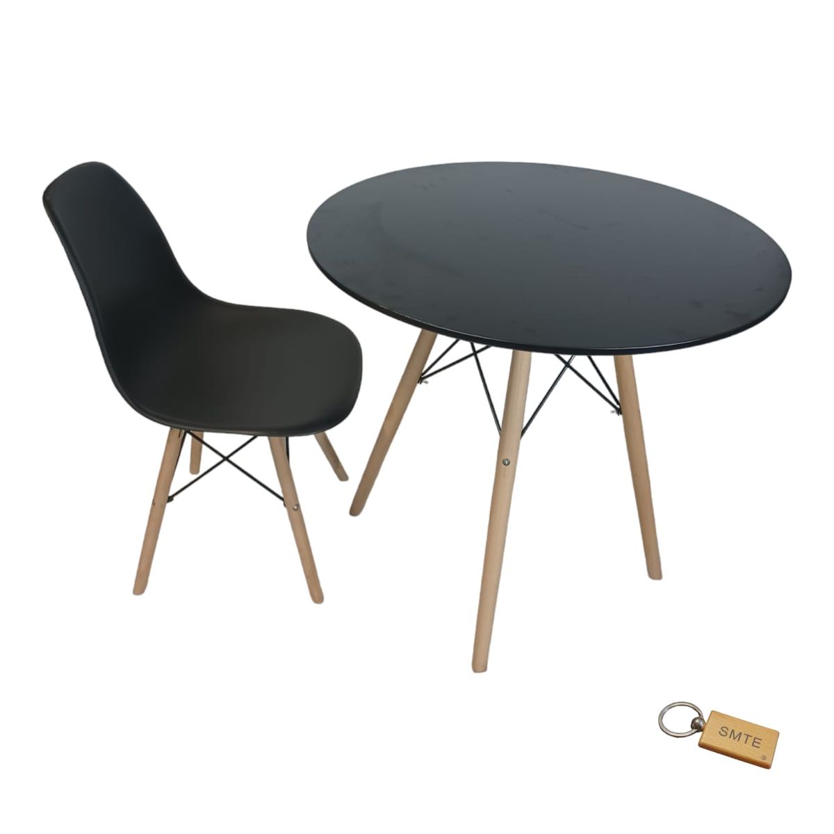 SMTE - Black Chair with Black table with KeychainSet With 1