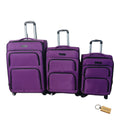 SMTE - Portable Elegance: Unveiling 3piece Fabric Suitcase Collection H1