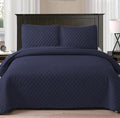 SMTE - 5 Piece Quilt Set Queen / King - Royal Blue