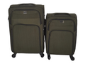 SMTE - Trolley 2 Piece Travel Luggage Spinner -Fabric - Khaki