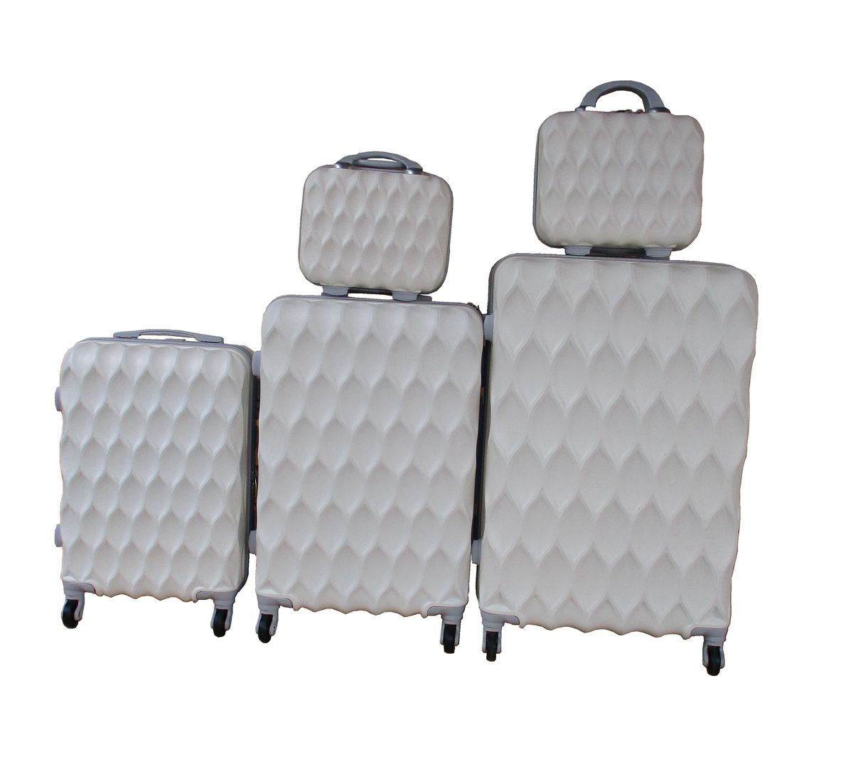 SMTE - 5-Piece Travel Trolley Luggage Set - Durable - Lightweight - Versatile Suitcases - White