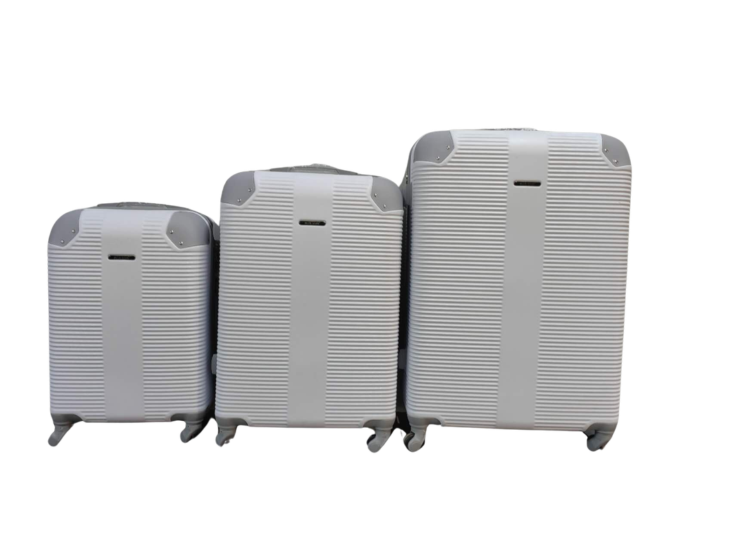 SMTE - Blue Star 3 Piece Hard Shell Luggage SetWhite
