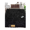 SMTE - New Premium Fluffy Carpet/Rug & Complementary Tieback and KeyringCharcoal Black