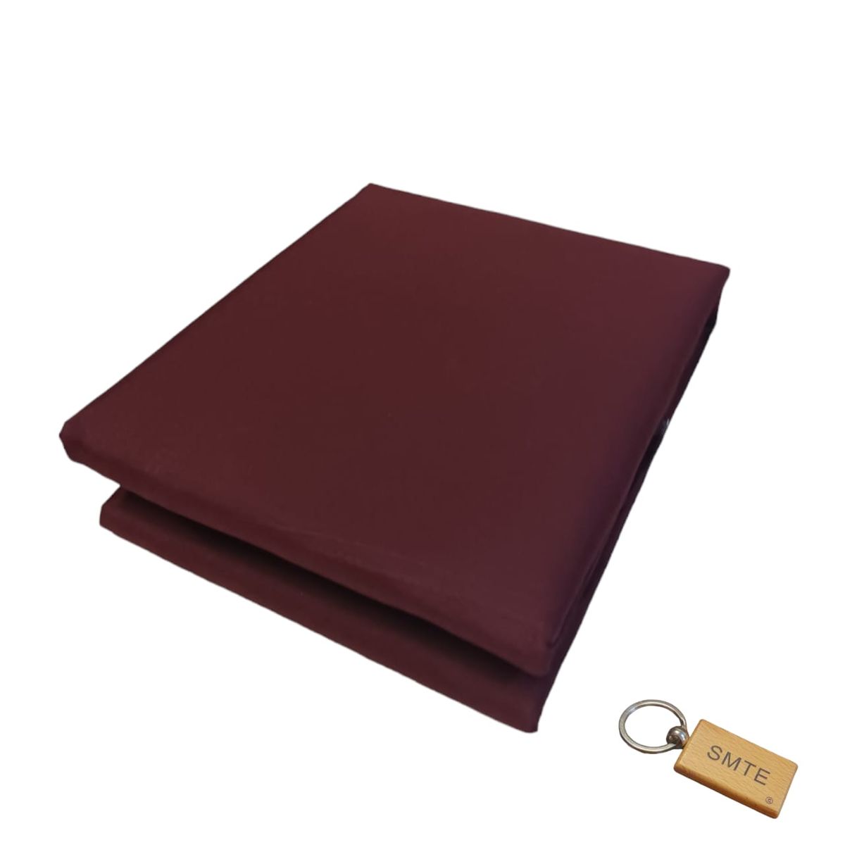 SMTE - Luxurious Microfiber Bed Sheets: 150x189cm+ KeyringMaroon