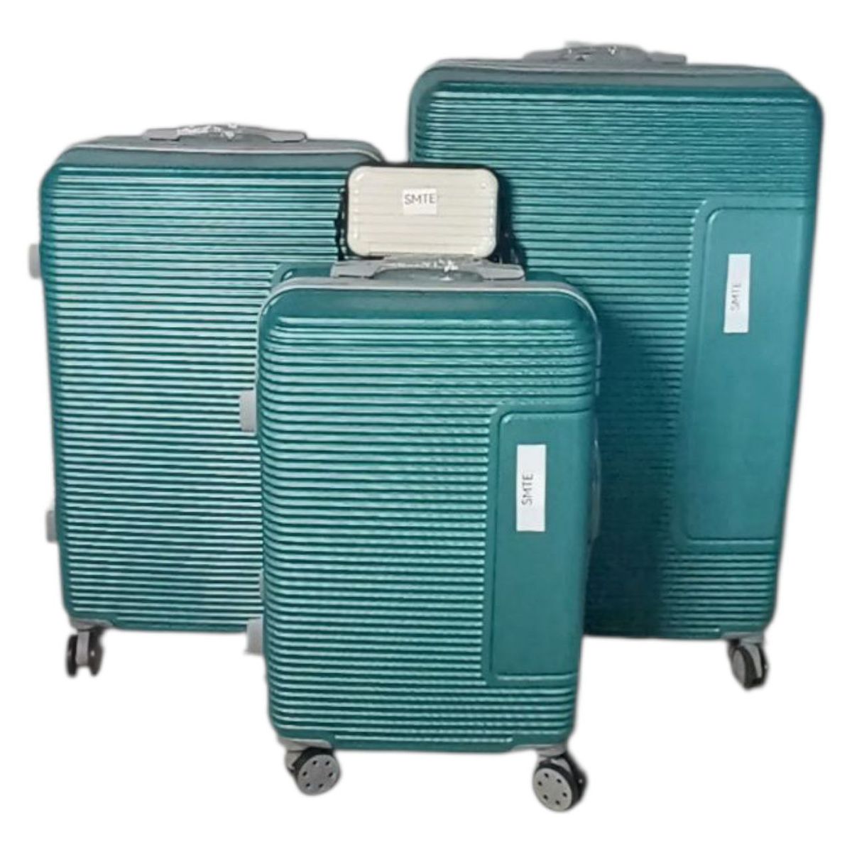 SMTE - 4Piece Teal Green Hard Shell Luggage Set