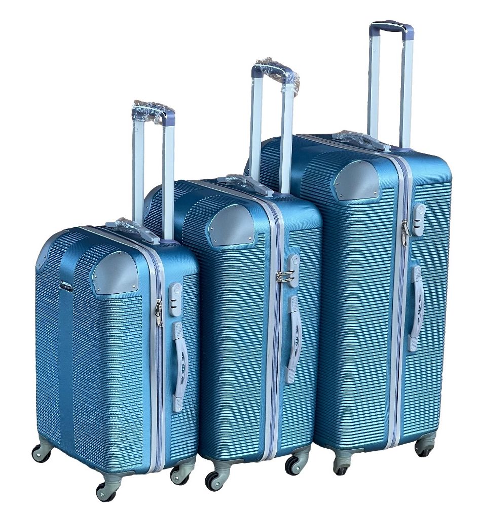 SMTE - Le Emporer3 Piece Luggage SetLight Weight SuitcaseSky Blue