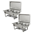 SMTE - Stainless Steel Double Chafing Dish - Pack of 2