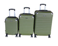 SMTE - 3Piece ABS Dark Green with Spinner Wheels