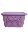 SMTE - 20L Storage Basket Pink with Lid