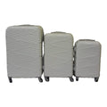 SMTE - Quad Wheel Quality Travel Ware - 3 Piece Luggage Set - S-7-W - White