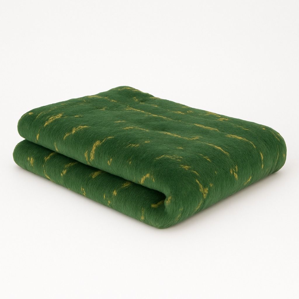 SMTE - FLEECEX Metallic Marble Plush Fleece Blanket & Throw180 x 200 cmDark Green