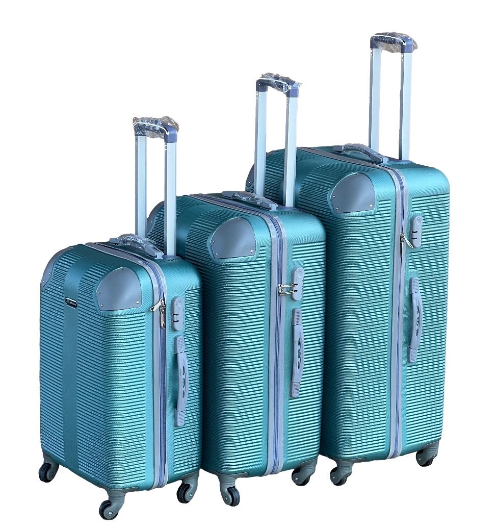 SMTE - Le Emporer3 Piece Luggage SetLight Weight SuitcaseSilver Green