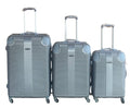 SMTE - Le Emporer3 Piece Luggage SetLight Weight SuitcaseSilver