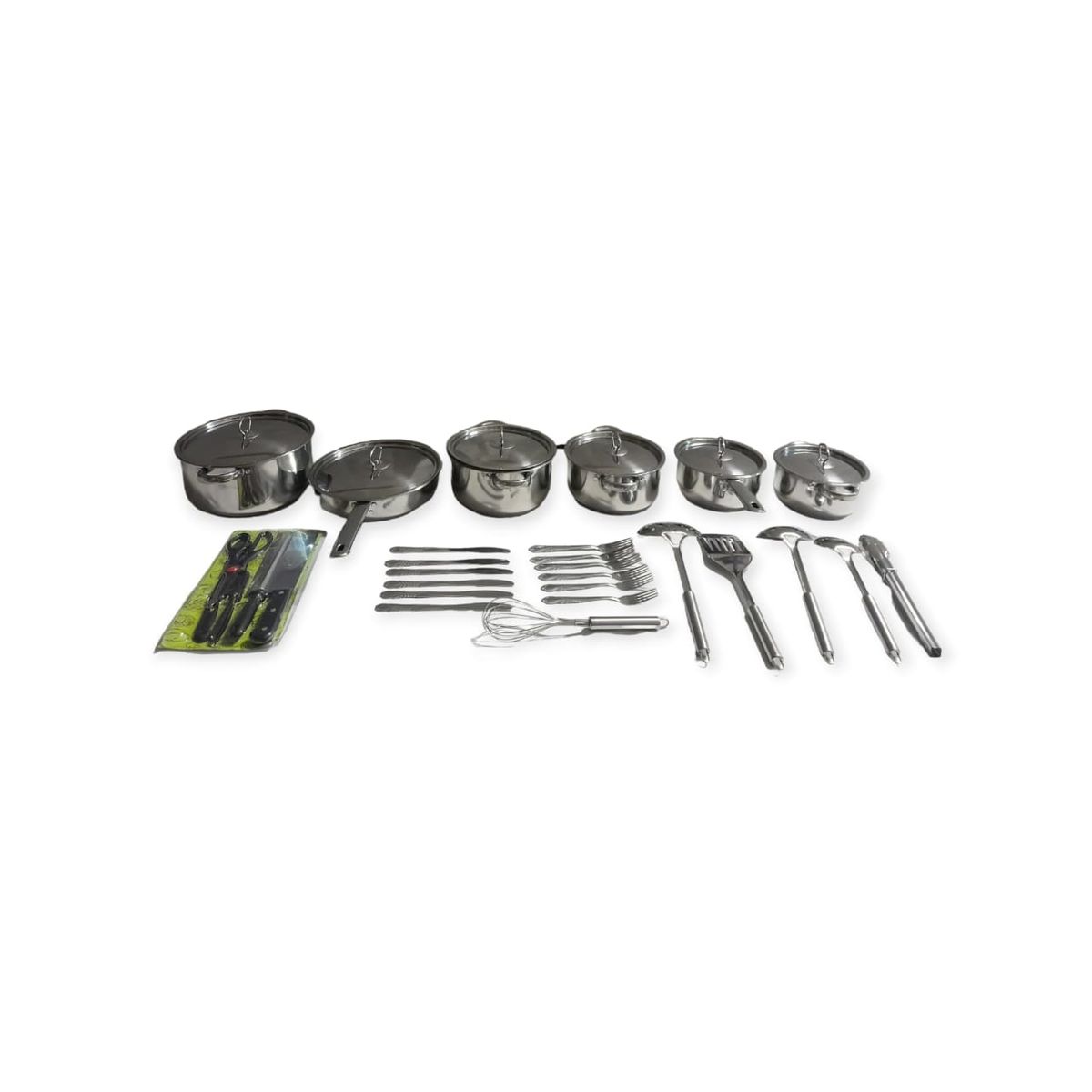 SMTE - 35 Piece -Silver Stainless steel Long and Healthy Life Set