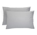 SMTE - Standard Pillow Cases Twin Pack Micro Fibre - Light Grey