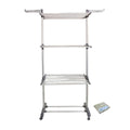 SMTE - 3 Layer Standing Drying Rack/Washing line Steel - Grey &  Pegs Packs