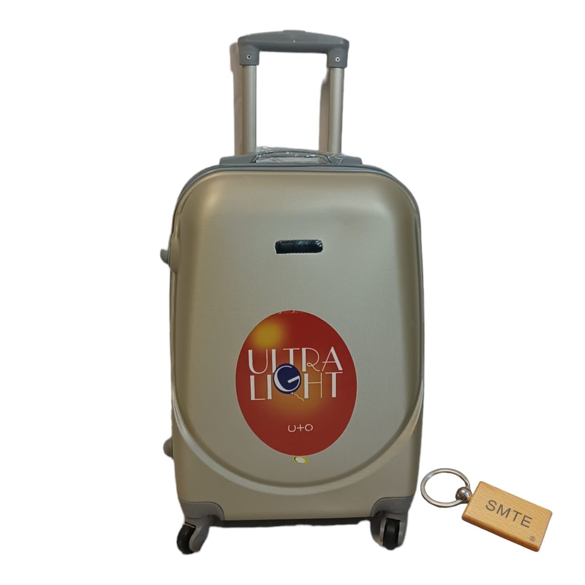 SMTE - Durable Elegance: Smart and Stylish Travel ABS Suitcase Large 75cm with  KeyringGold