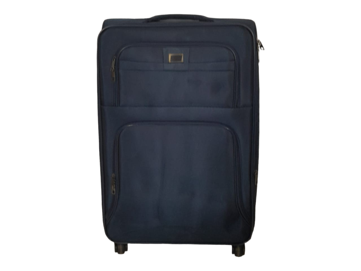 SMTE - Trolley 1-Piece Travel Luggage Spinner - Fabric - Black