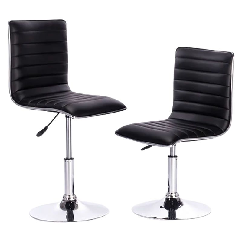SMTE - Design Guild Stools 2 Piece Set Armless Bar Stools - Black
