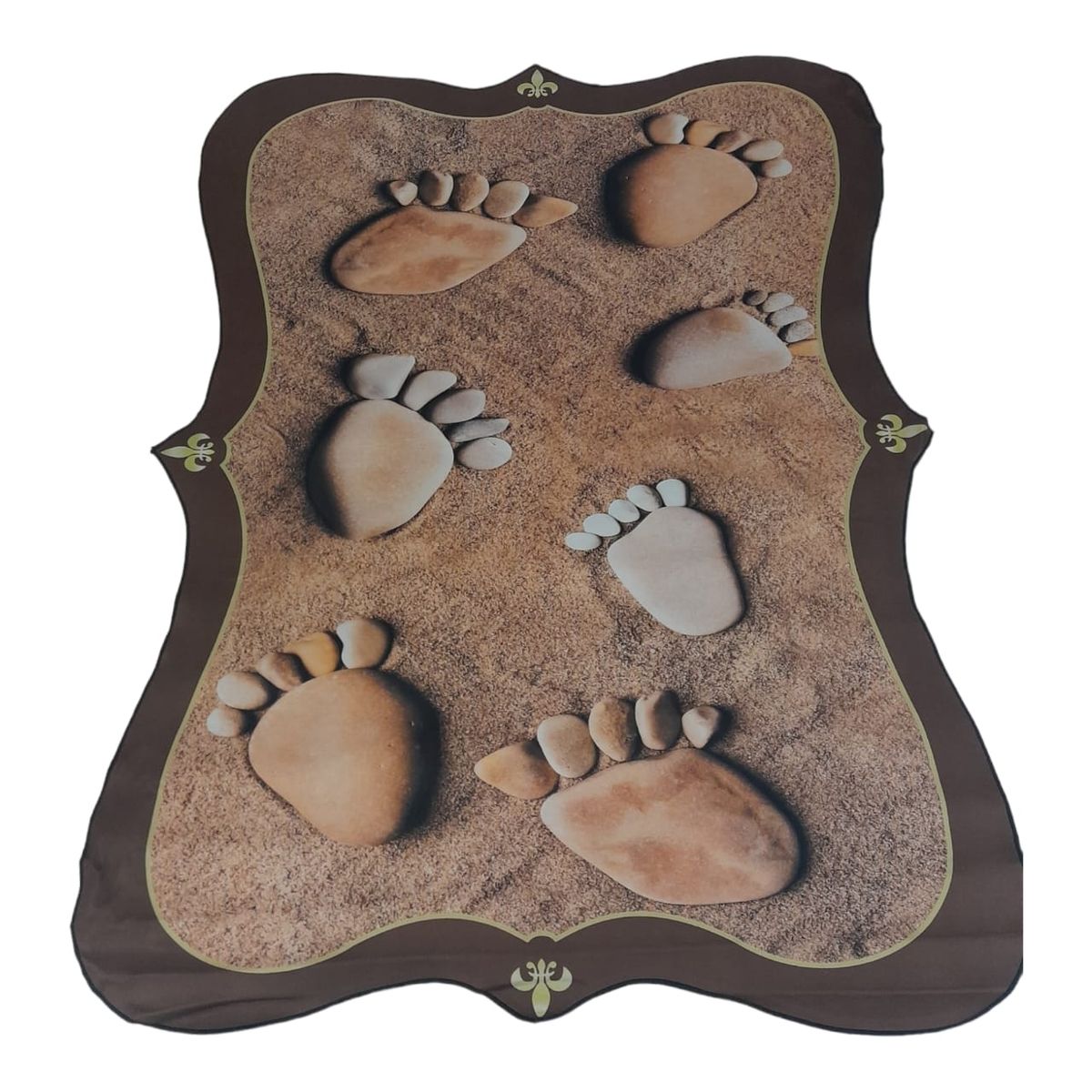 SMTE -  Quality Large 3D Printed European Style Rug - Brown - F1 - B17