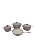 SMTE -  7Piece Cast Iron Pot SetPink