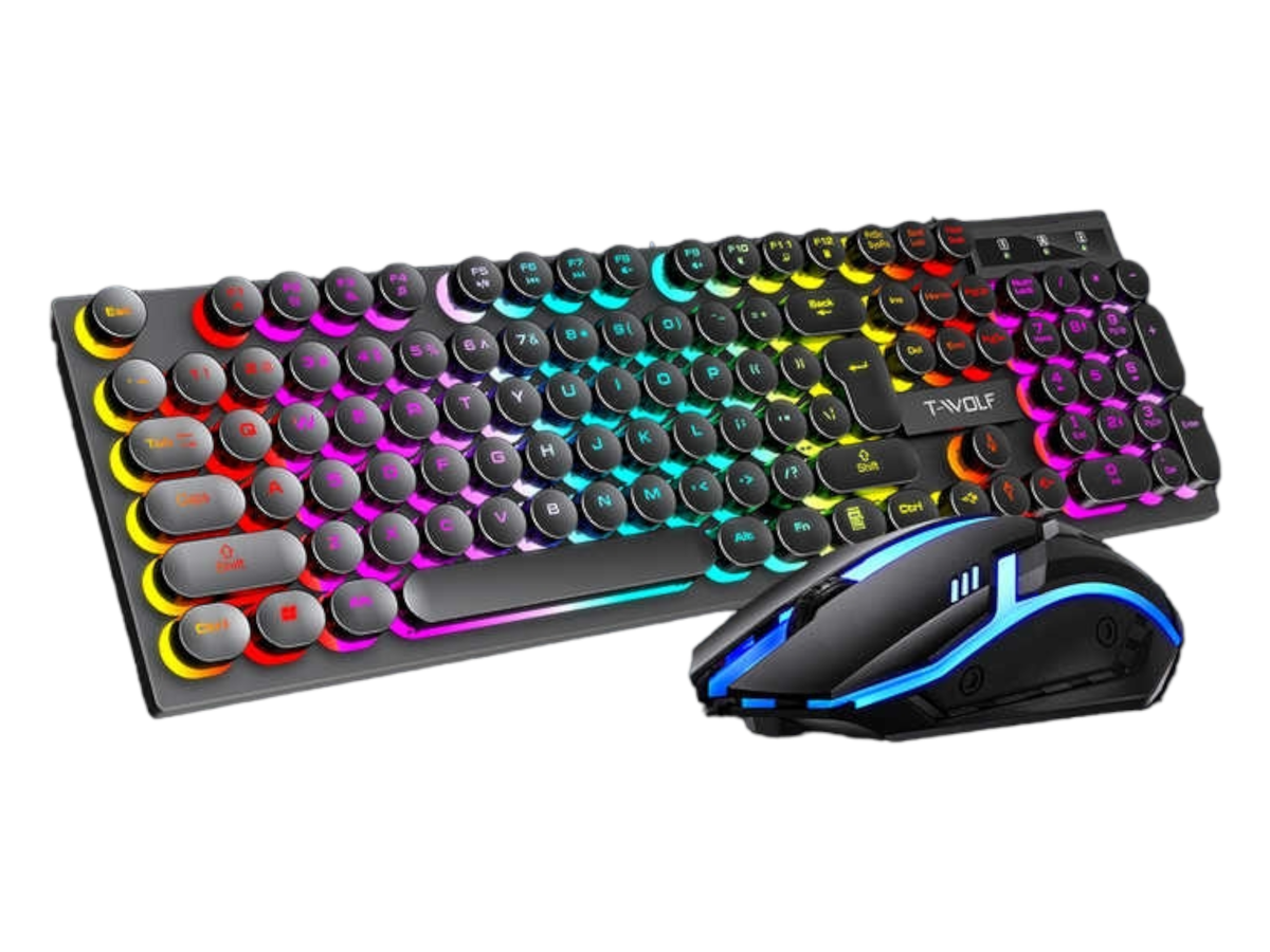 SMTE - TF270- 2022 gadget TWOLF Wired gaming keyboard and mouse punk style